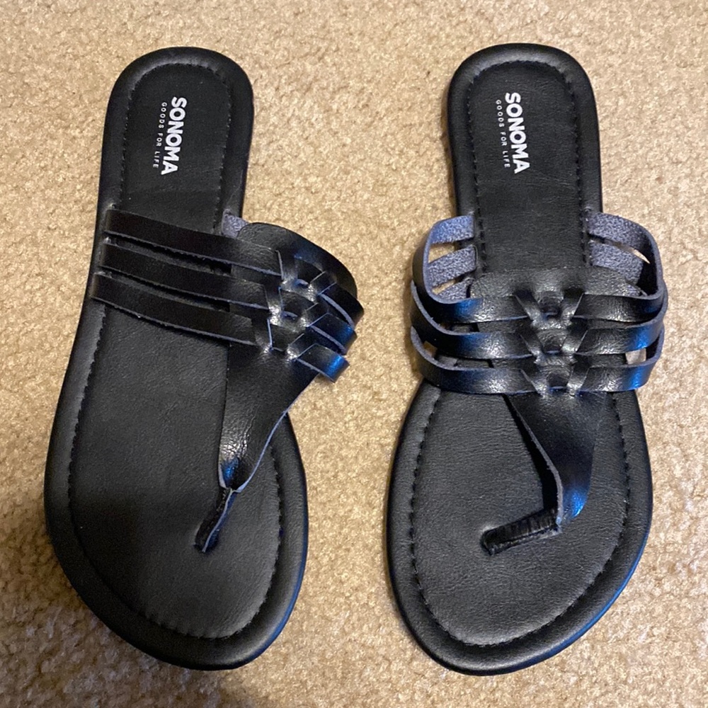 New Sonoma black sandals